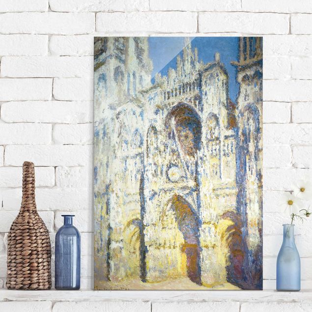 Magnettafel Glas Claude Monet - Portal of the Cathedral of Rouen