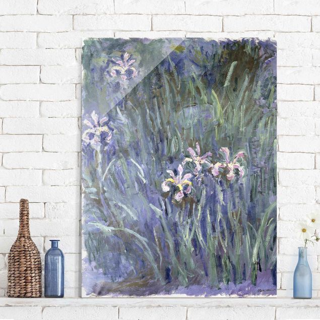 Glas Magnettafel Claude Monet - Iris