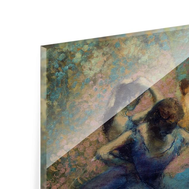 Glasschilderijen Edgar Degas - Blue Dancers