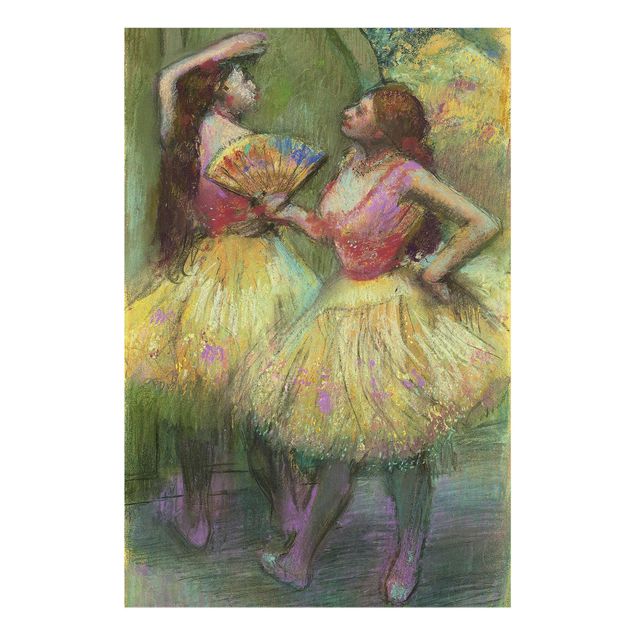 Glasschilderijen Edgar Degas - Two Dancers Before Going On Stage