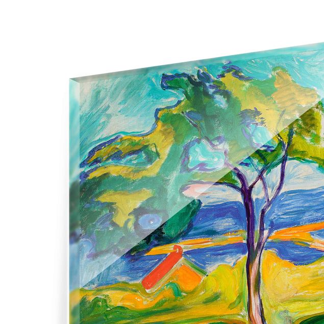 Glasschilderijen Edvard Munch - The Garden In Åsgårdstrand
