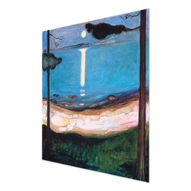 Glasschilderijen Edvard Munch - Moon Night