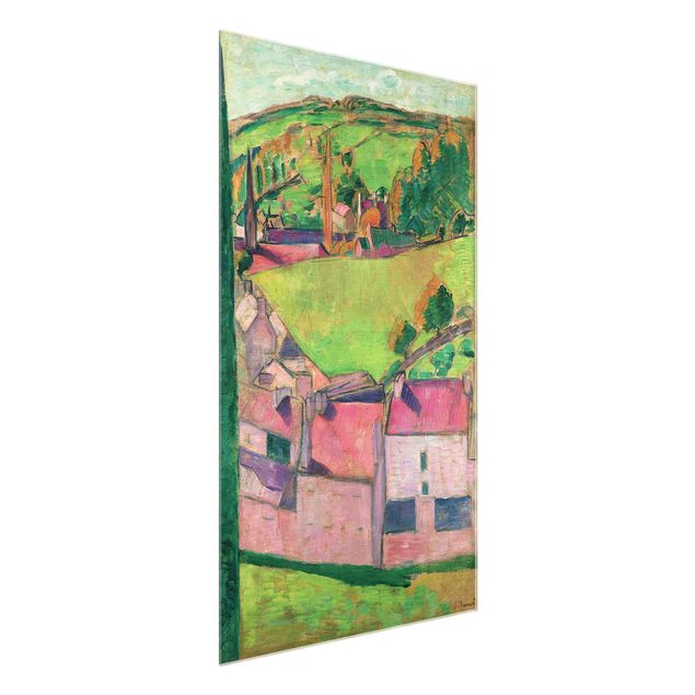 Glasschilderijen Emile Bernard - View of Pont-Aven (Pont-Aven Landscape)
