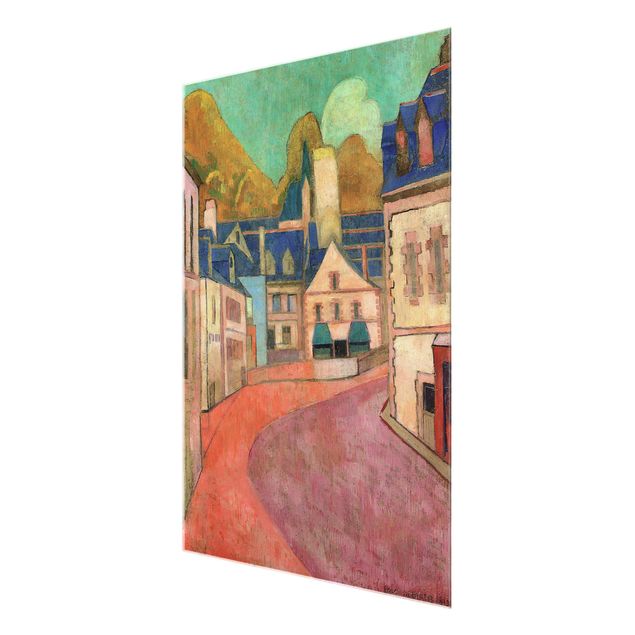Glasschilderijen Emile Bernard - La Rue Rose à Pont-Aven