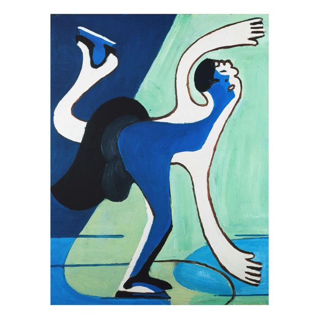 Glasschilderijen Ernst Ludwig Kirchner - The Ice Skater