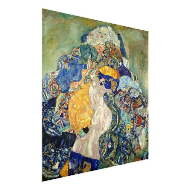 Glasschilderijen Gustav Klimt - Baby (cradle)