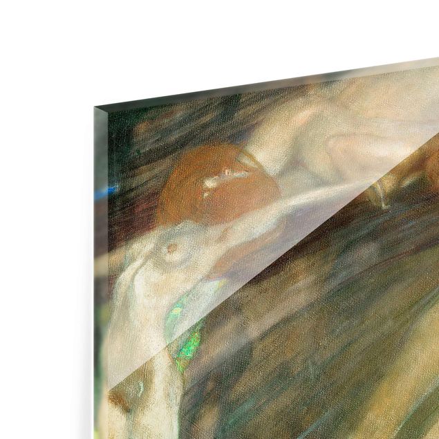 Glasschilderijen Gustav Klimt - Moving Water