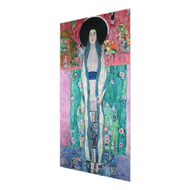 Glasschilderijen Gustav Klimt - Portrait Adele Bloch-Bauer II