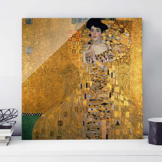 Glas Magnettafel Gustav Klimt - Portrait Of Adele Bloch-Bauer I