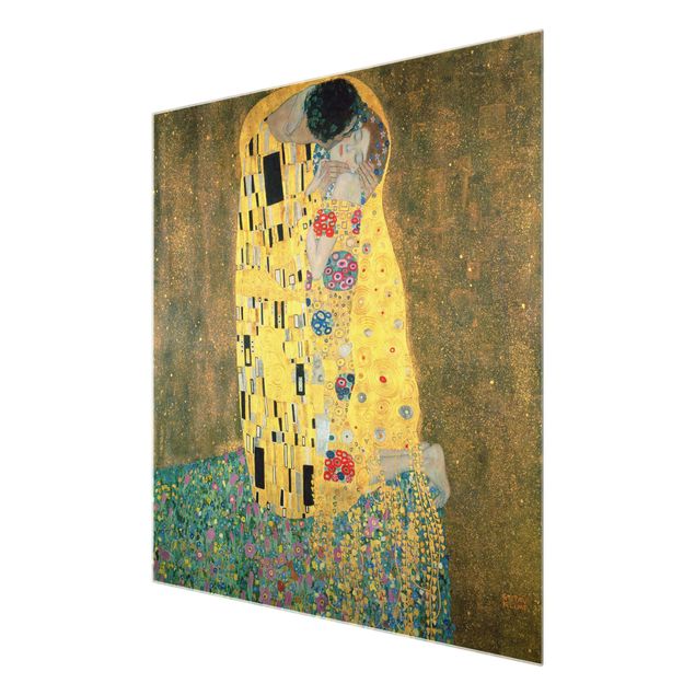 Glasschilderijen Gustav Klimt - The Kiss