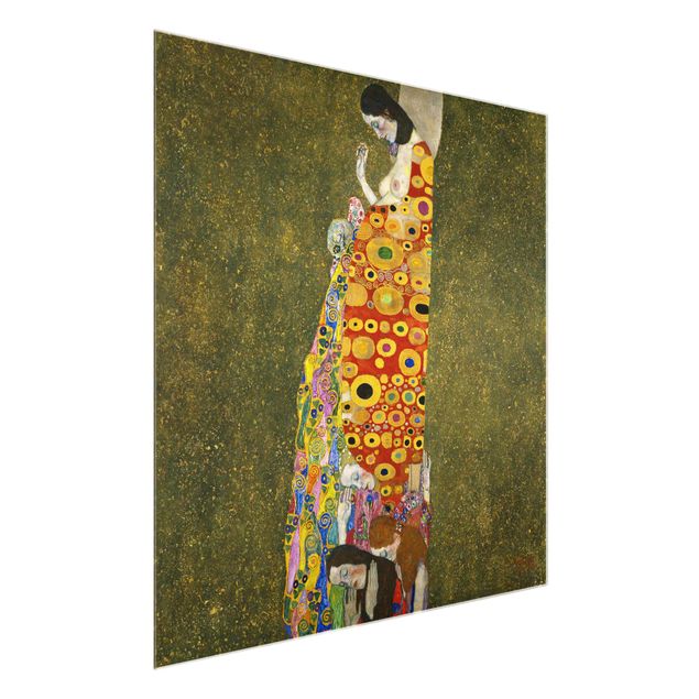 Glasschilderijen Gustav Klimt - Hope II