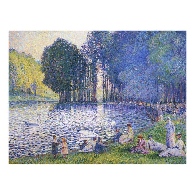 Glasschilderijen Henri Edmond Cross - The Lake In The Bois De Boulogne