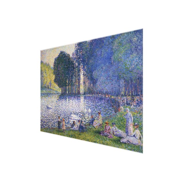 Glasschilderijen Henri Edmond Cross - The Lake In The Bois De Boulogne