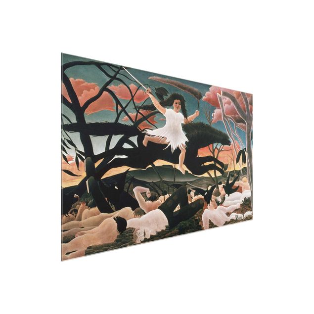 Glasschilderijen Henri Rousseau - War or the Ride of Discord