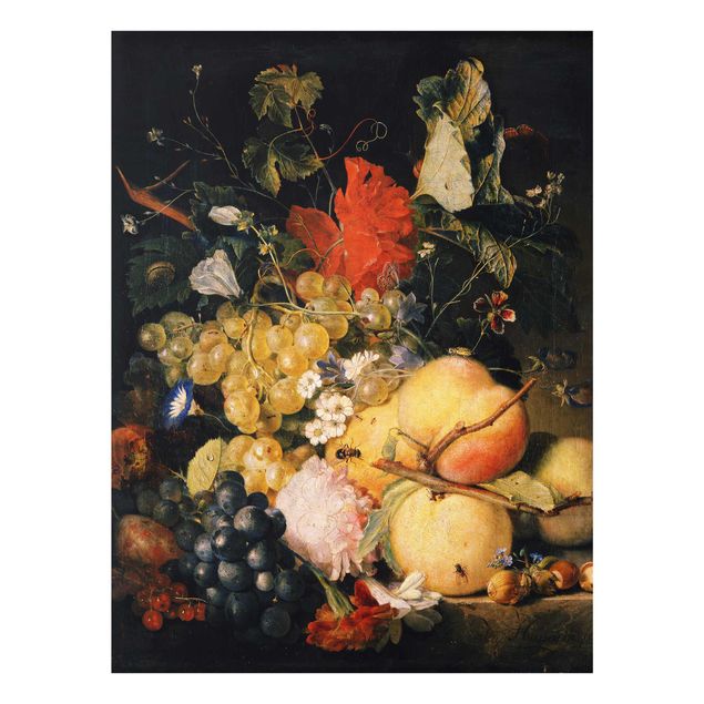 Glasschilderijen Jan van Huysum - Fruits, Flowers and Insects
