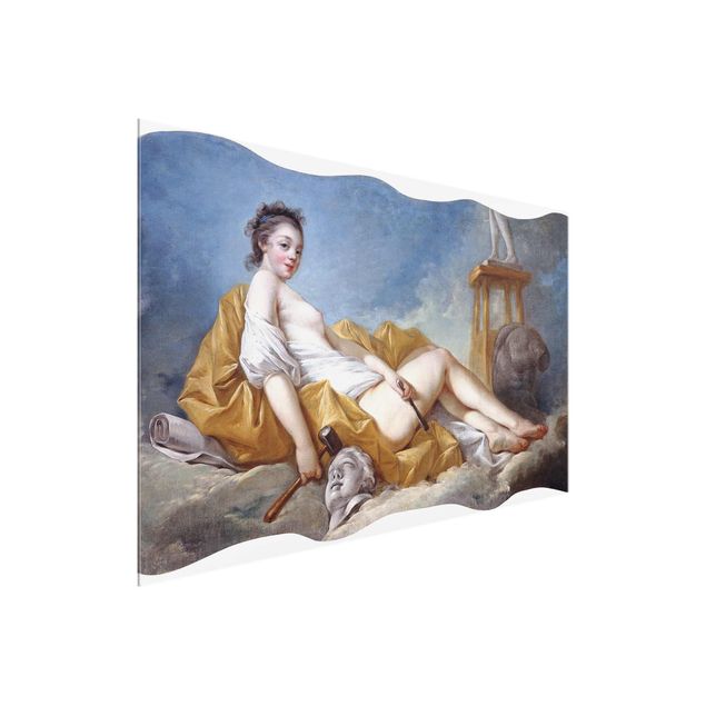Glasschilderijen Jean Honoré Fragonard - Personification of Painting