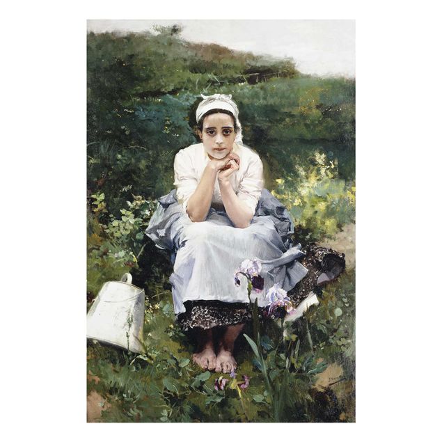 Glasschilderijen Joaquin Sorolla - The Milkmaid