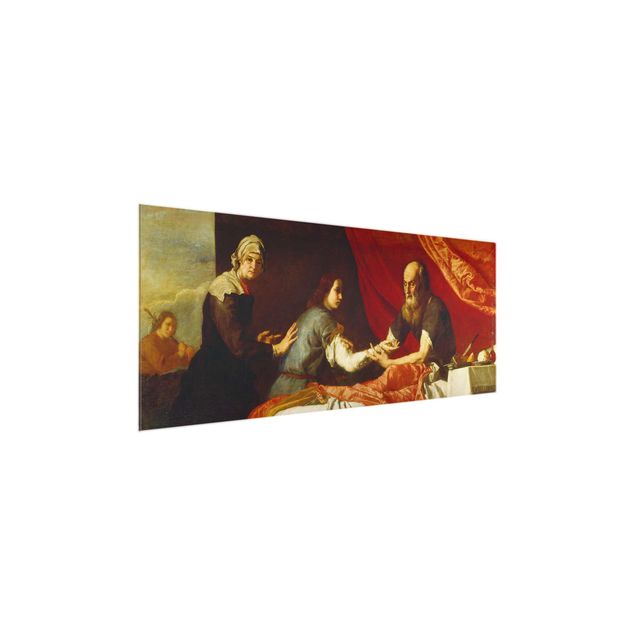 Glasschilderijen Jusepe De Ribera - Isaac Blessing Jacob