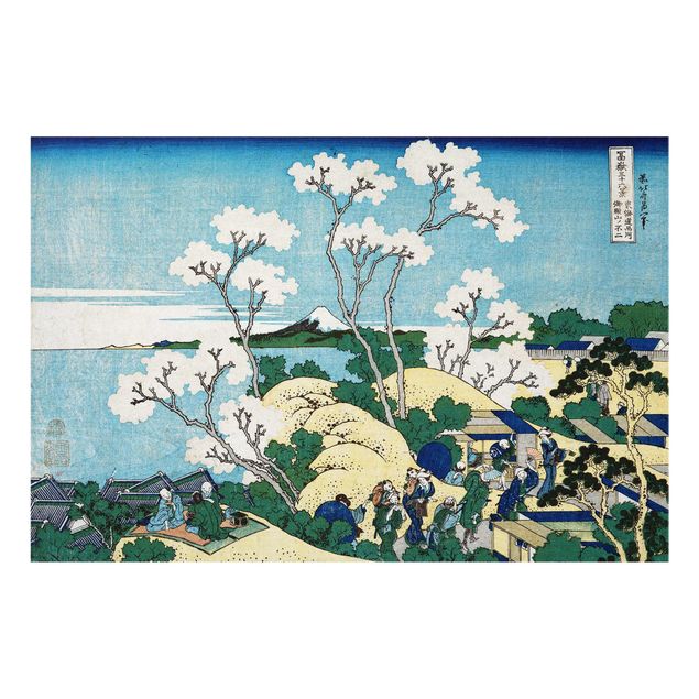 Glasschilderijen Katsushika Hokusai - The Fuji Of Gotenyama