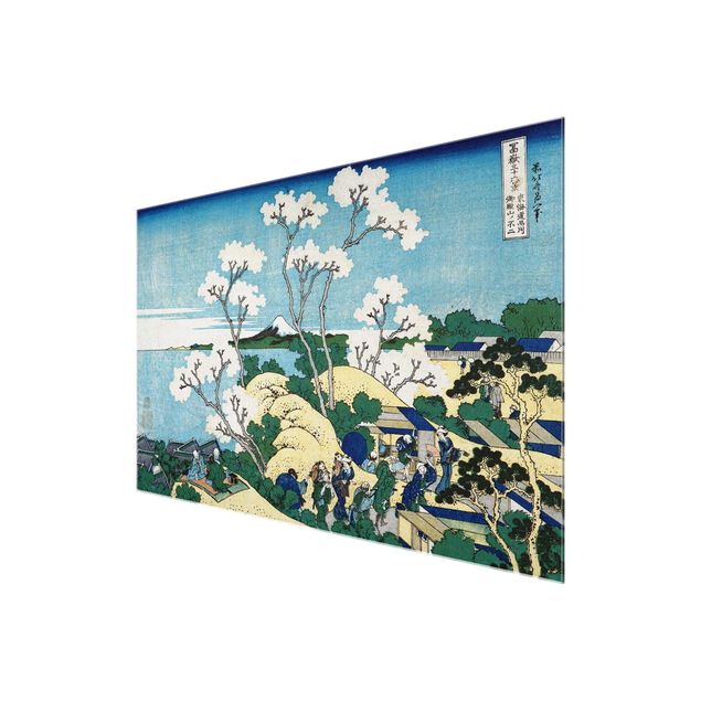 Glasschilderijen Katsushika Hokusai - The Fuji Of Gotenyama