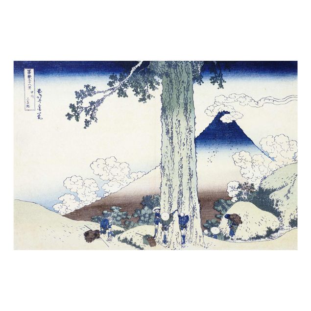 Glasschilderijen Katsushika Hokusai - Mishima Pass In Kai Province