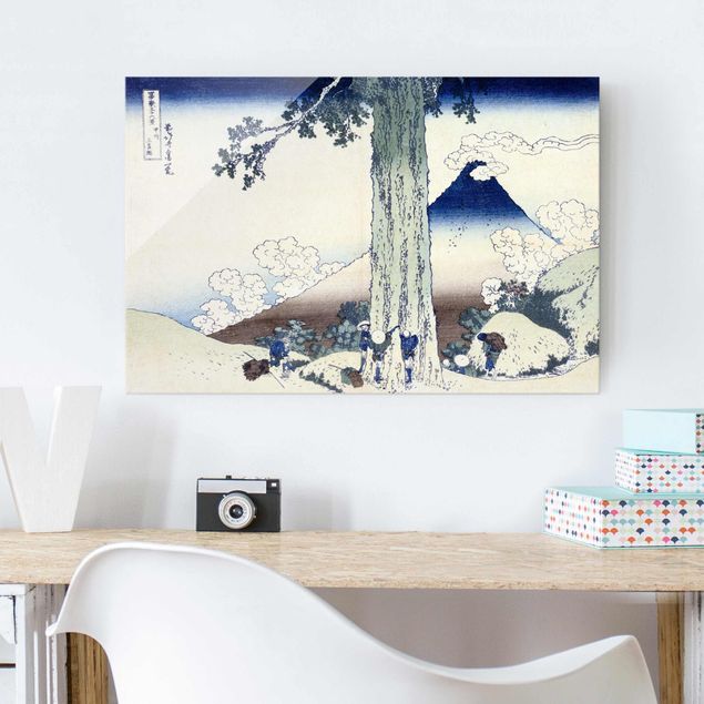 Magnettafel Glas Katsushika Hokusai - Mishima Pass In Kai Province