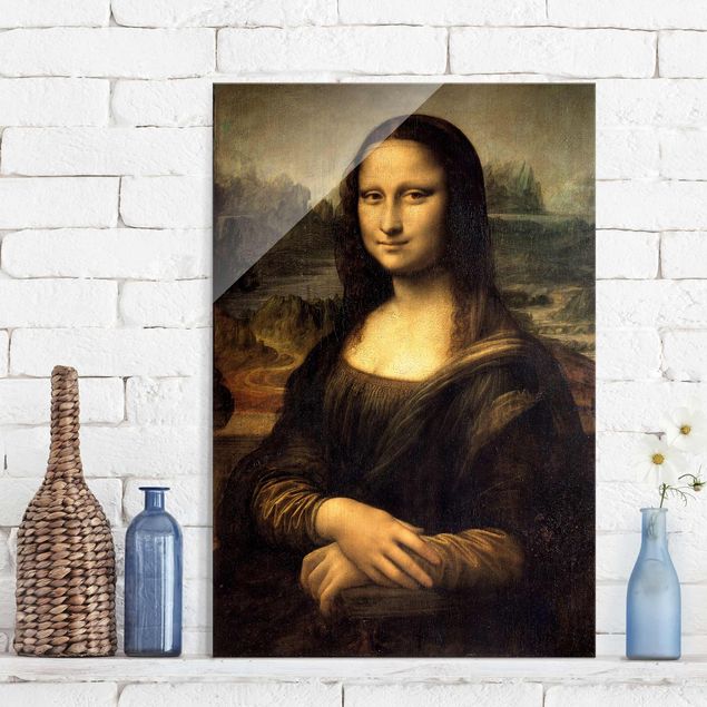 Magnettafel Glas Leonardo da Vinci - Mona Lisa