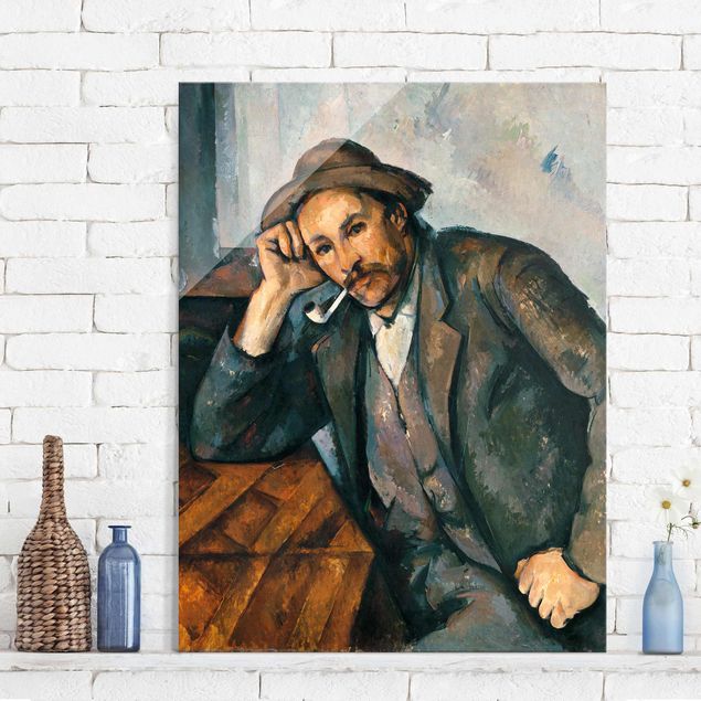 Glas Magnettafel Paul Cézanne - The Pipe Smoker