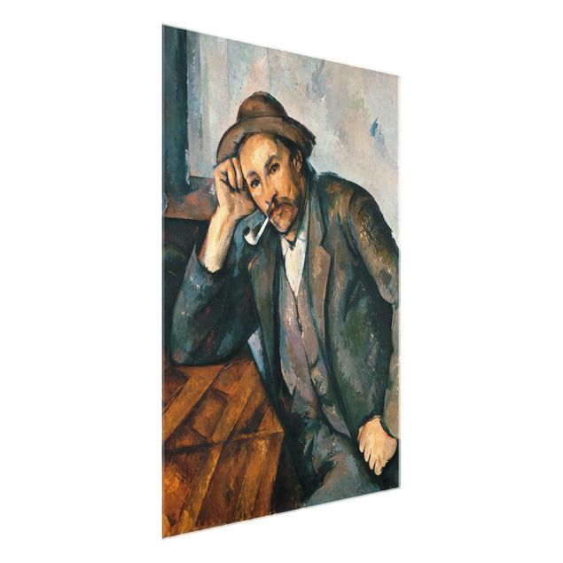 Glasschilderijen Paul Cézanne - The Pipe Smoker
