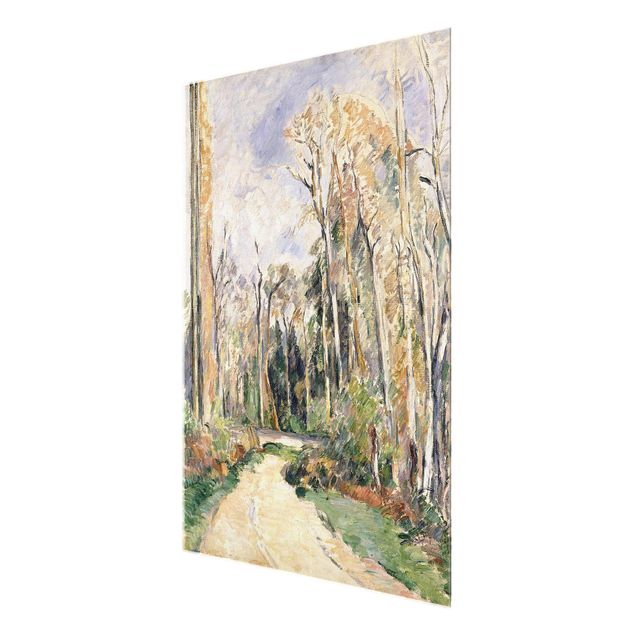 Glasschilderijen Paul Cézanne - Path at the Entrance to the Forest