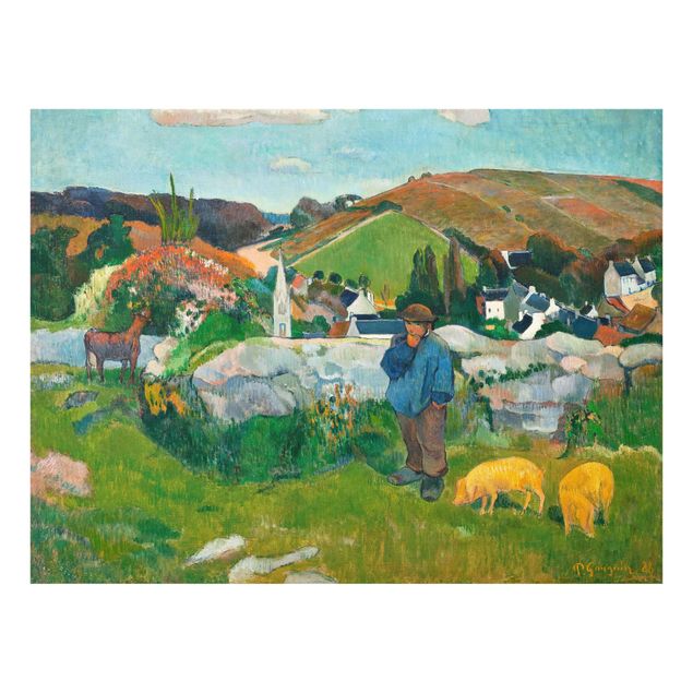 Glasschilderijen Paul Gauguin - The Swineherd