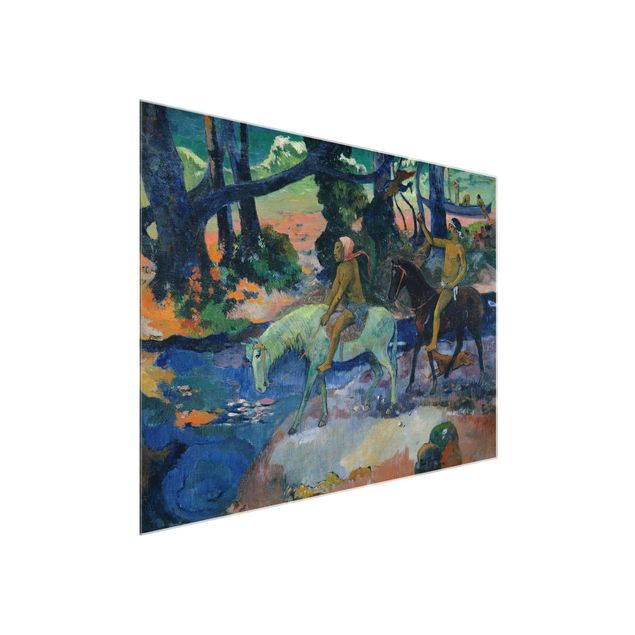 Glasschilderijen Paul Gauguin - Escape, The Ford