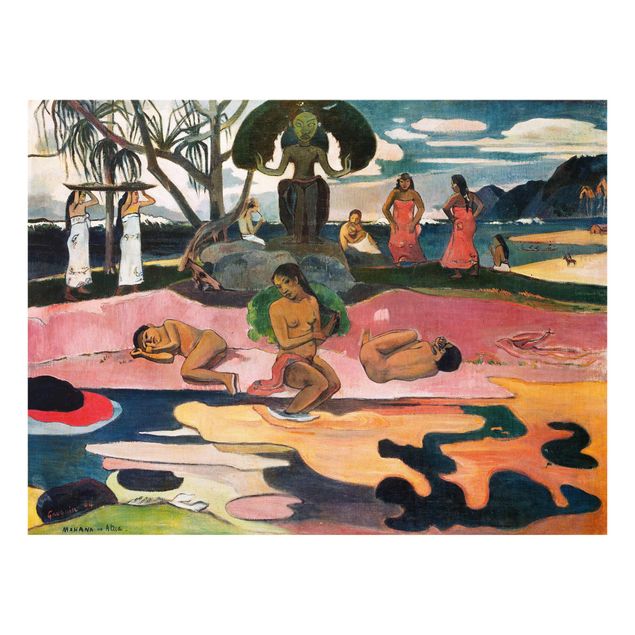 Glasschilderijen Paul Gauguin - Day Of The Gods (Mahana No Atua)