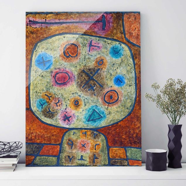 Glas Magnettafel Paul Klee - Flowers in Stone