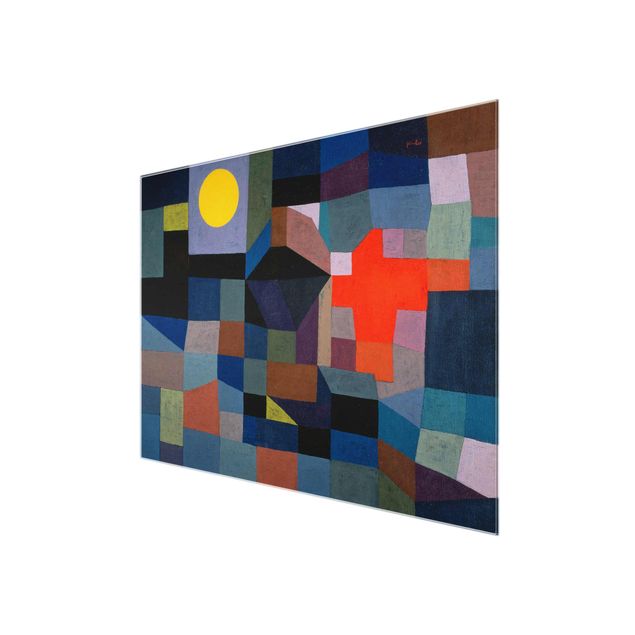 Glasschilderijen Paul Klee - Fire At Full Moon