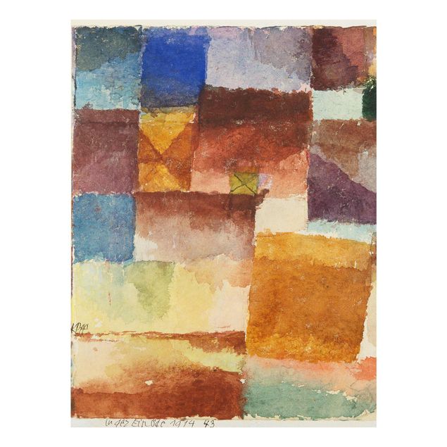 Glasschilderijen Paul Klee - In the Wasteland
