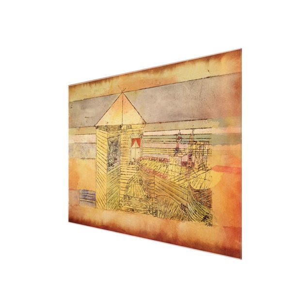Glasschilderijen Paul Klee - Wonderful Landing, Or '112!'
