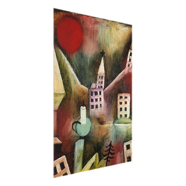 Glasschilderijen Paul Klee - Destroyed Village