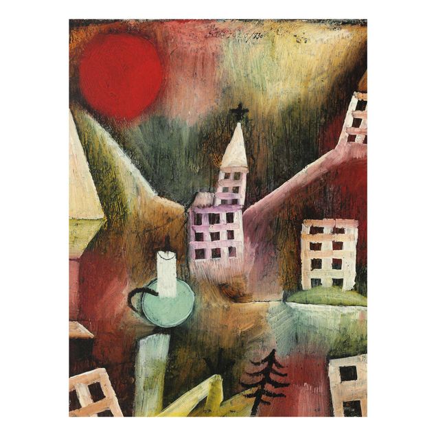 Glasschilderijen Paul Klee - Destroyed Village