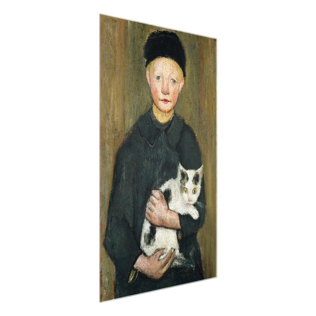 Glasschilderijen Paula Modersohn-Becker - Boy with Cat
