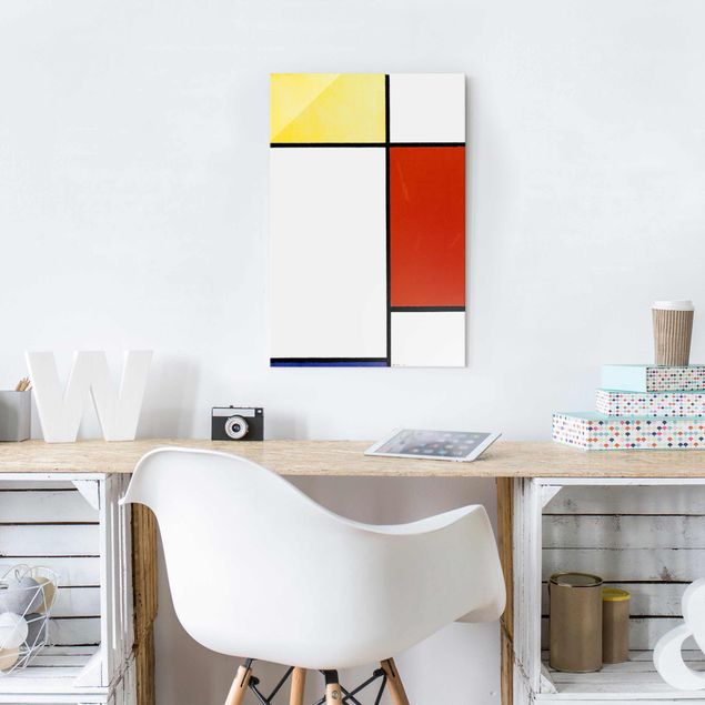 Glasschilderijen Piet Mondrian - Composition I