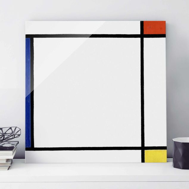 Glas Magnettafel Piet Mondrian - Composition III with Red, Yellow and Blue