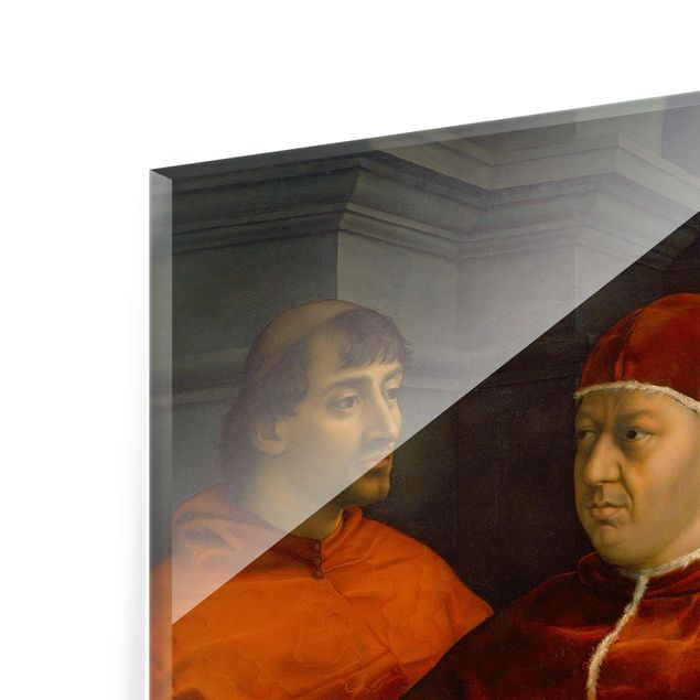 Glasschilderijen Raffael - Portrait of Pope Leo X