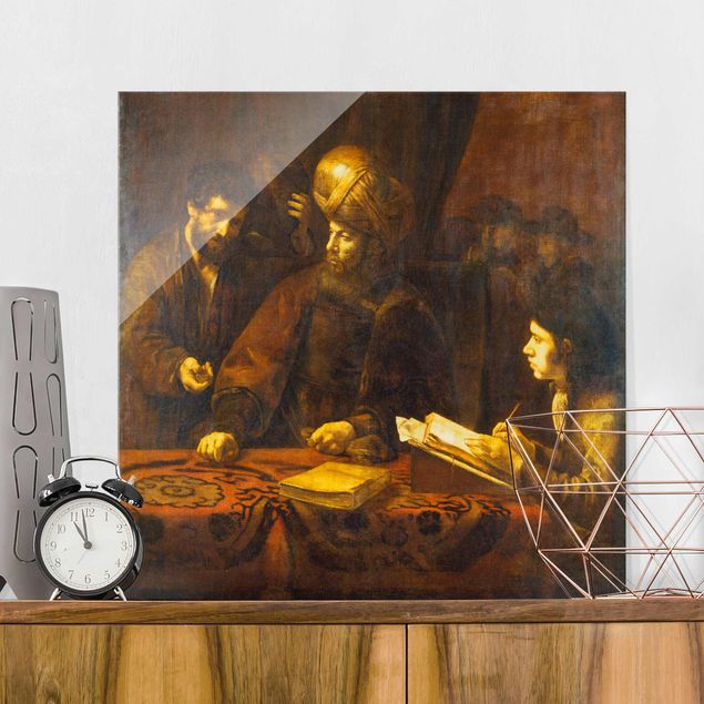 Glas Magnetboard Rembrandt Van Rijn - Parable of the Labourers