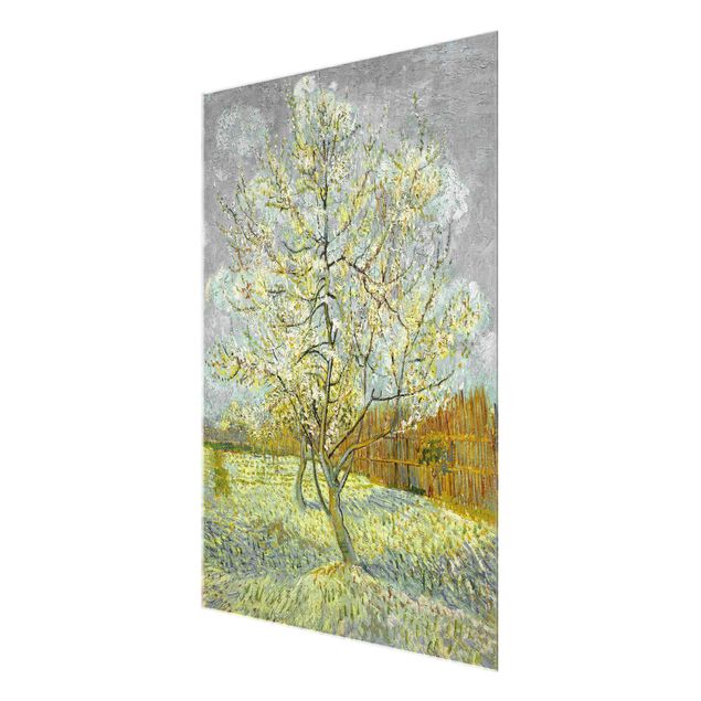 Glasschilderijen Vincent van Gogh - Flowering Peach Tree