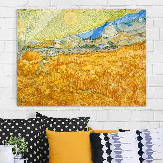 Glas Magnettafel Vincent Van Gogh - The Harvest, The Grain Field