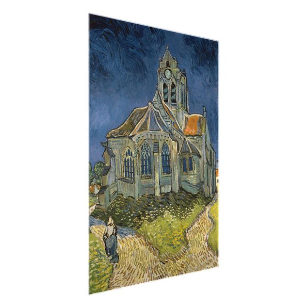Glasschilderijen Vincent van Gogh - The Church at Auvers