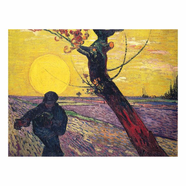 Glasschilderijen Vincent Van Gogh - Sower With Setting Sun
