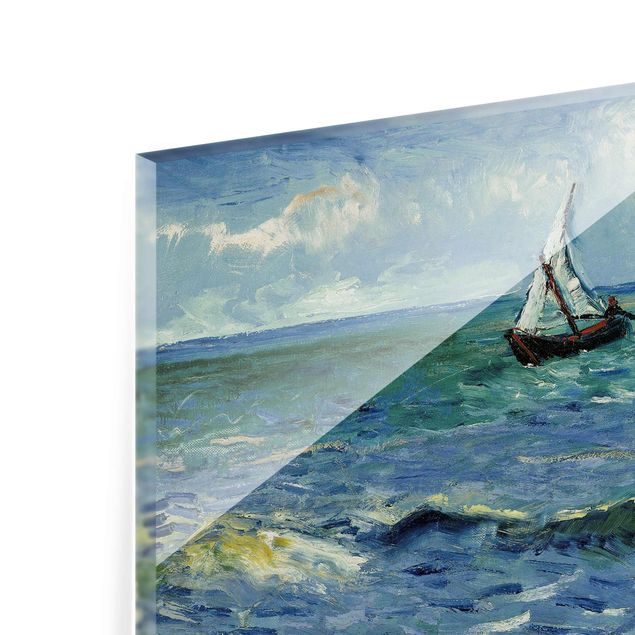 Glasschilderijen Vincent Van Gogh - Seascape Near Les Saintes-Maries-De-La-Mer