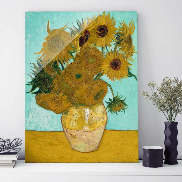 Magnettafel Glas Vincent van Gogh - Sunflowers